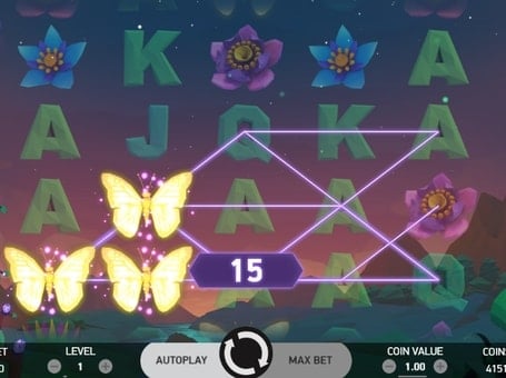 Комбинации на линиях в онлайн слоте Butterfly Staxx