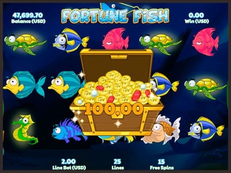 Выигрыш в игровом автомате Fortune Fish