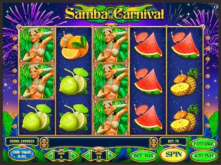Символы игрового автомата Samba Carnival